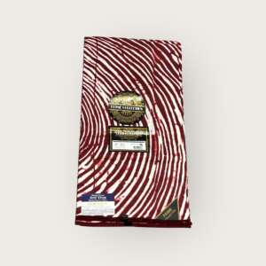 Crimson Spiral – Burgundy & White Ankara Print (6 Yards)